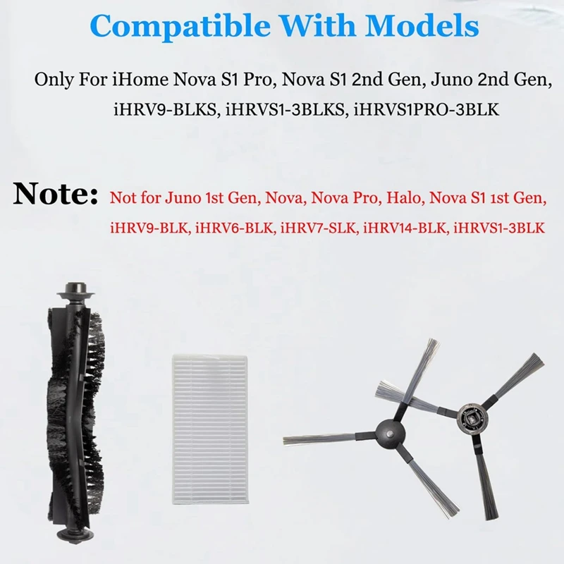 A86I-запасные части для аксессуаров для роботов-пылесосов Ihome Nova S1 Pro, IHRVS1PRO-3BLK, IHRVS1-3BLKS, IHRV9-BLKS