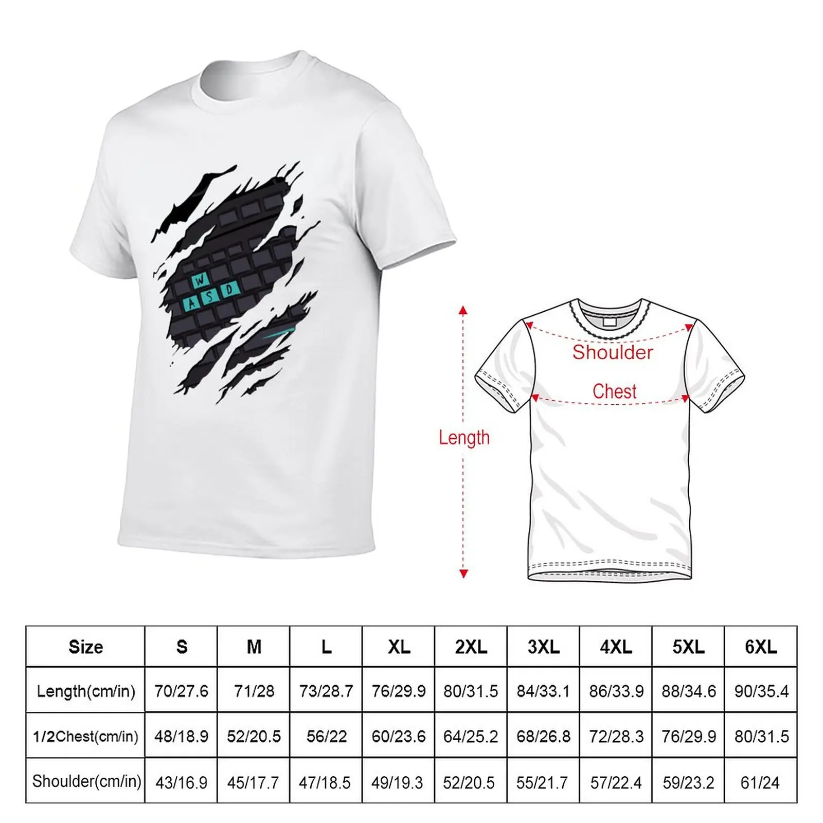New PC Gamer Within- WASD T-Shirt t shirt man boys white t shirts quick drying t-shirt heavy weight t shirts for men