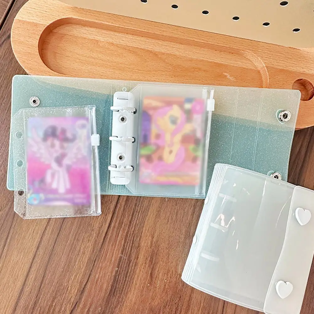 

A8 Буклет для карточек с двойной кнопкой и 3 отверстиями, корпус для ручного счета, 3-дюймовый чеканчик со звездой, небольшой блокнот для хранения карточек с вкладышами ﻿