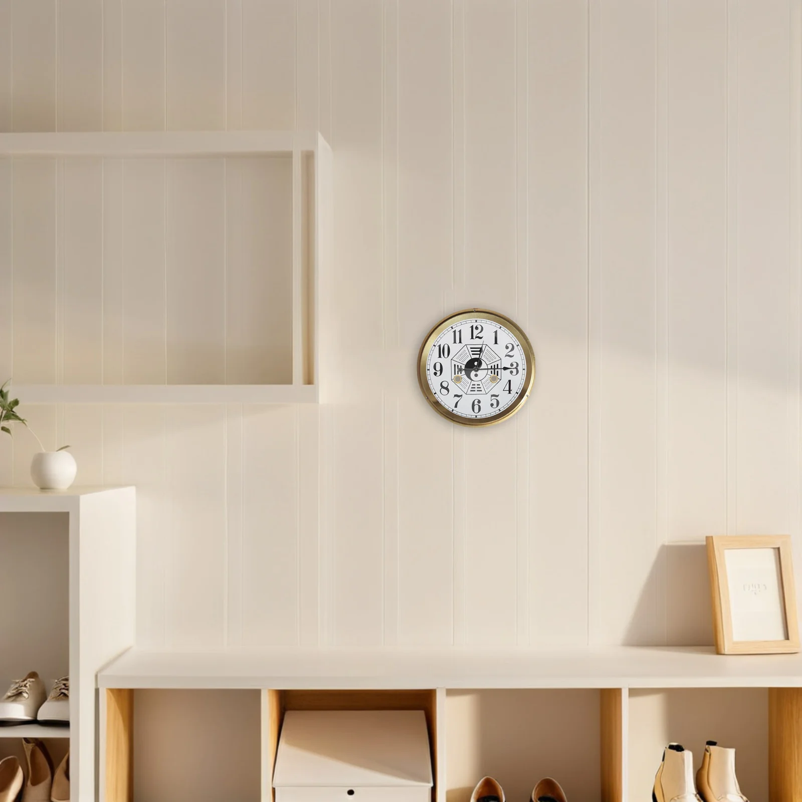 

Universal 21Cm Clock Dial Face Replacement Round Plastic Wall Clock Plate with Bold Arabic Numerals Ideal for DIY Clockmaking