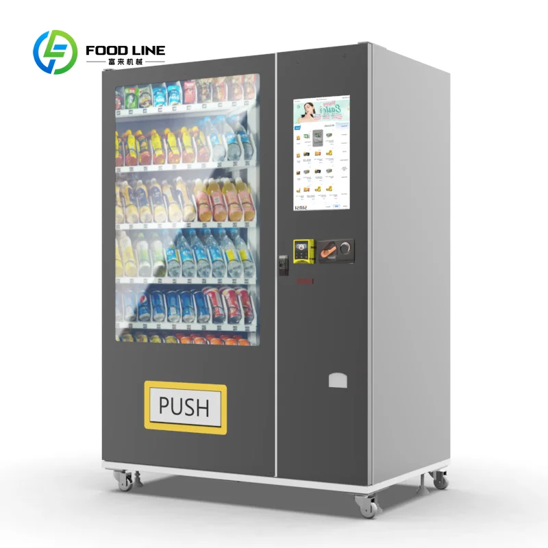 Customized Payment System Snacks and Drinks Combo Vending Machine Snack Hot Sale Automatic Vending Machines With Card Reader