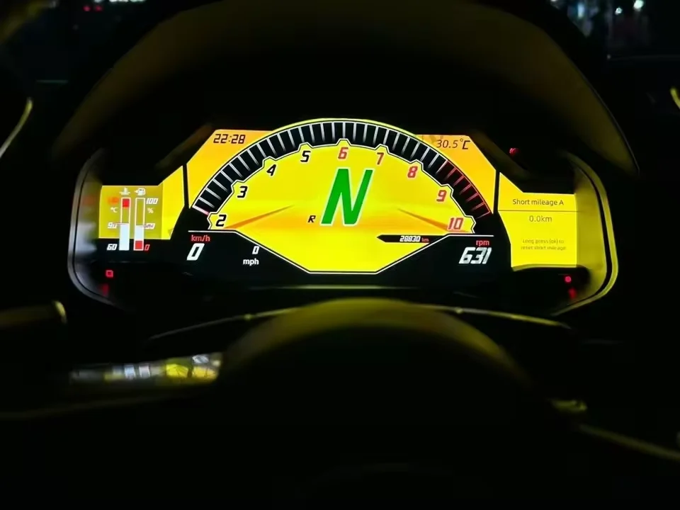 Suitable for Lamborghini Gallardo (2004-2014) Virtual Cockpit Automotive Digital Cluster LCD Dashboard  Odometer  Speedometer I