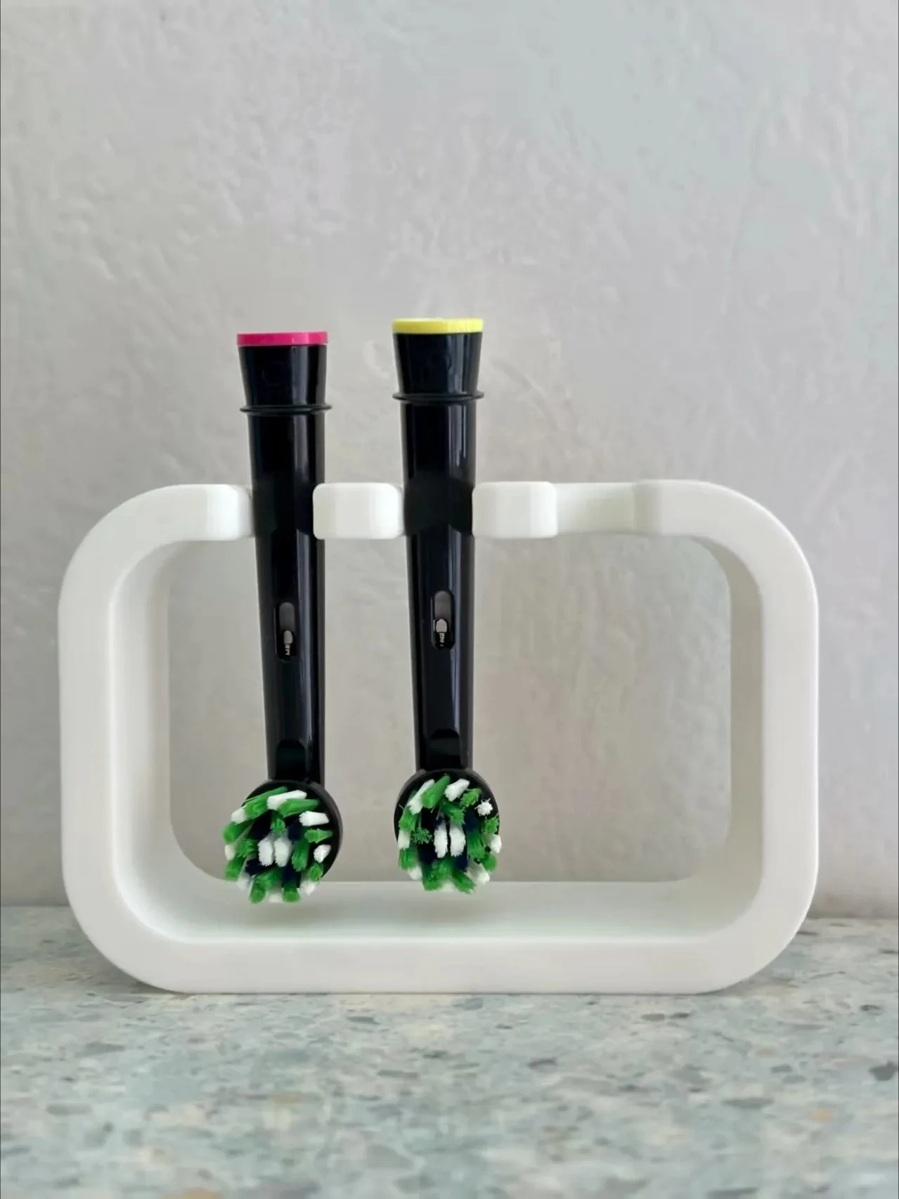 Support mural pour têtes de brosse à dents Oral-B, peut contenir 3 têtes de brosse de rechange, fixation murale par ventouse puissante