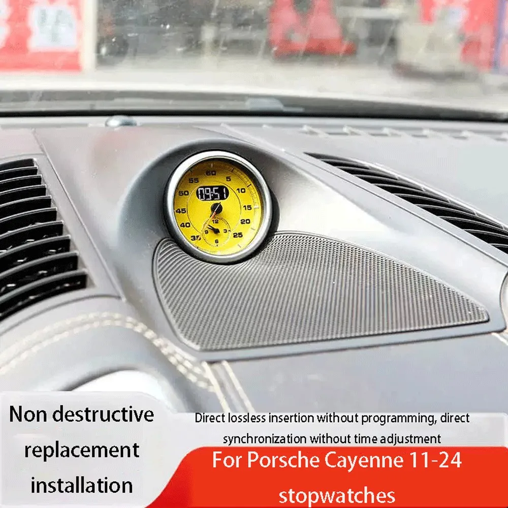 

Car cover plate stopwatch for Porsche Cayenne 11-25 dashboard compass clock cover set modification upgrade interior modification