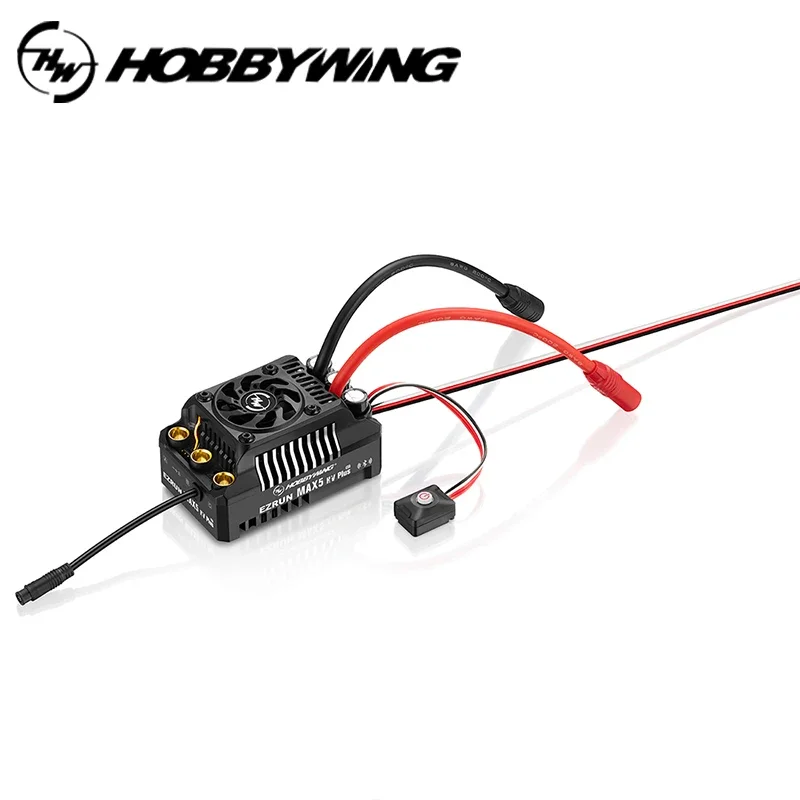 

HOBBYWING EzRun MAX5 HV Plus G2 330A Sensored Brushless ESC 6-12S Lipo for 1/5 RC Trucks 1/7 1/8 Extreme Speed Model Car