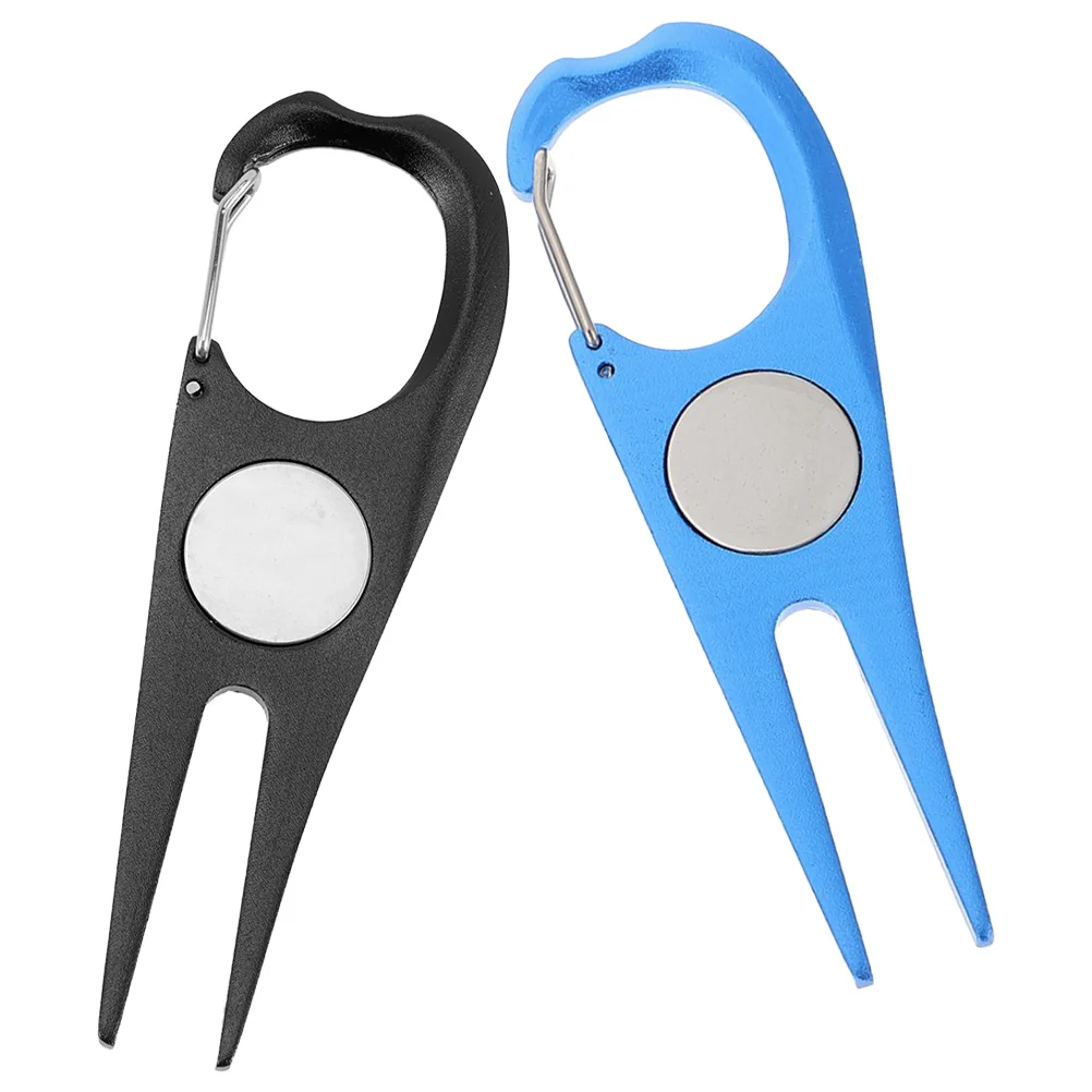 

2 Pcs Portable Green Repair Tools Golf Marker Aluminum Alloy Professional Lawn Repairing