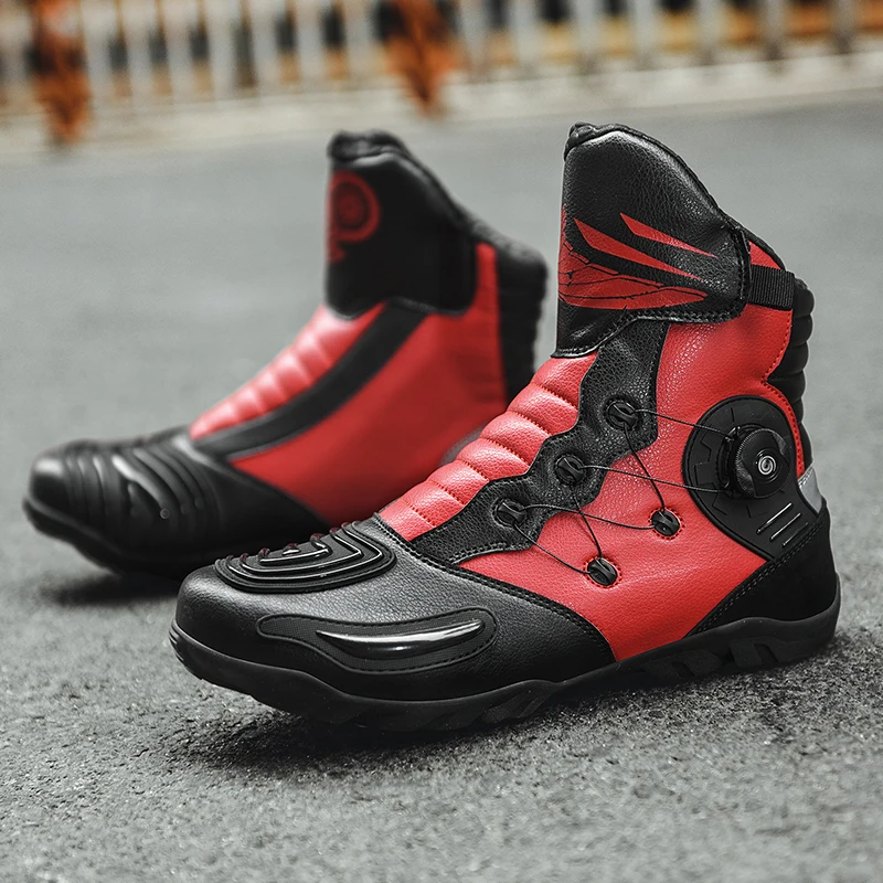 

Новые повседневные профессиональные защитные ботинки для верховой езды, мужские мотоциклетные четырехсезонные противоскользящие износостойкие мотоциклетные ботинки