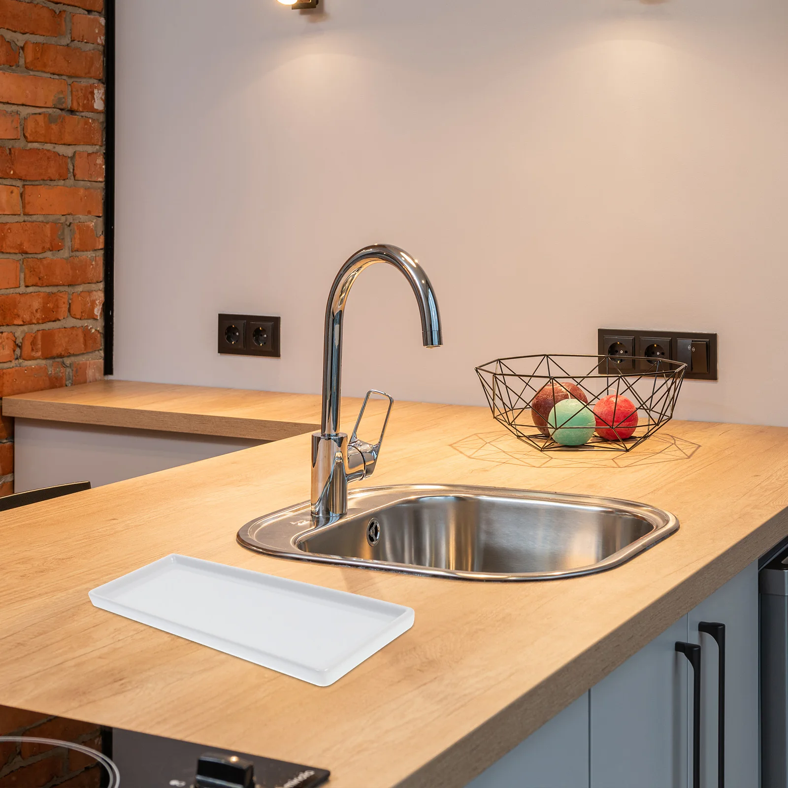 

1Pcs Large White Ceramic Tray Multi Purpose Organizer for Bathroom Jewelry Cosmetics Perfume Collection Gift Idea