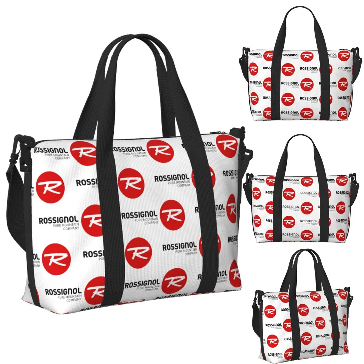 

Rossignol Pure Mountain Products Beach Travel Bag Large Capacity Tote Bags for Gym Yoga Women Shopping Duffle Shoulder Bag