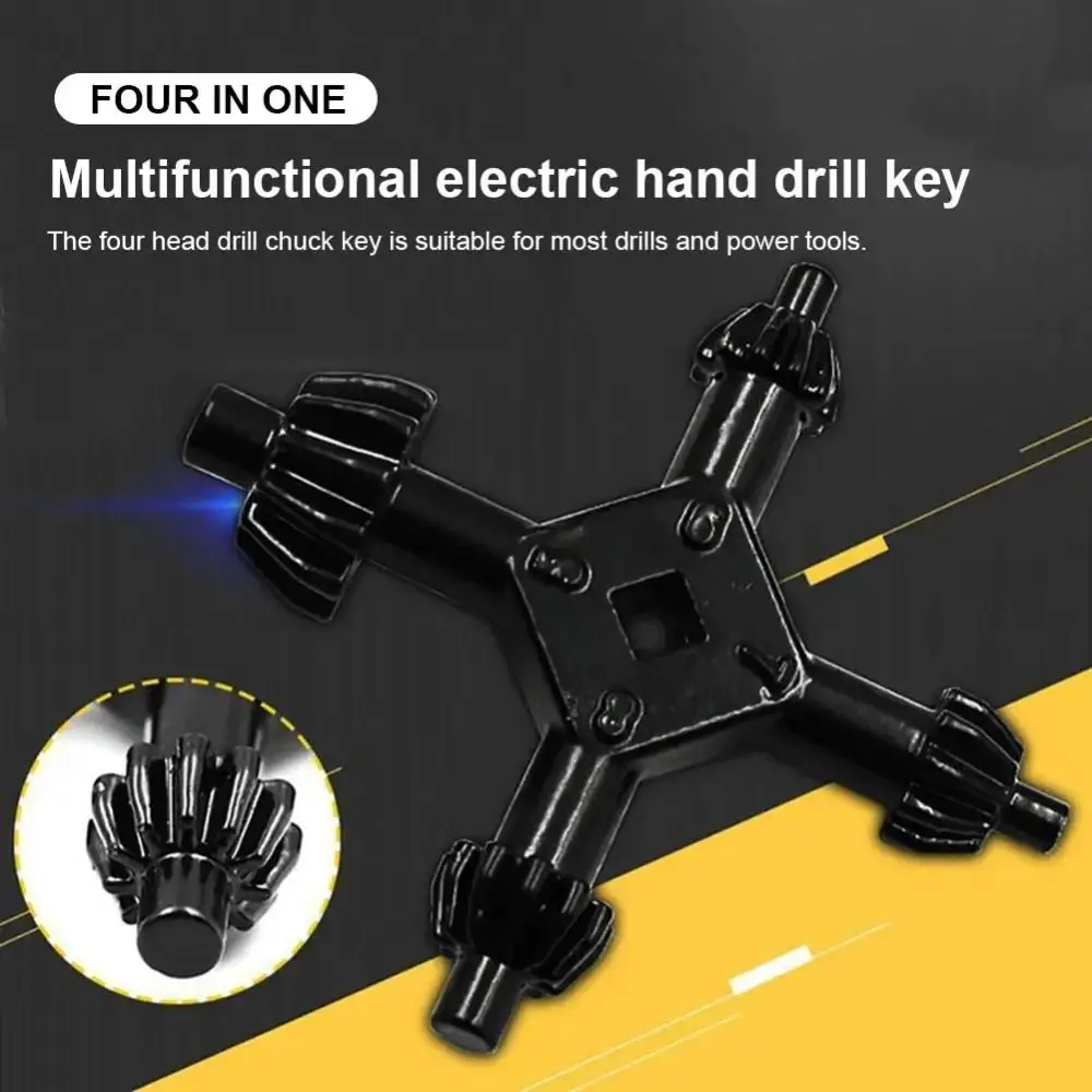 

Hardware 4 in 1 Universal Chuck Key Labor Saving Drill Drilling Holder High Hardness Non-slip Mini Wrench Car