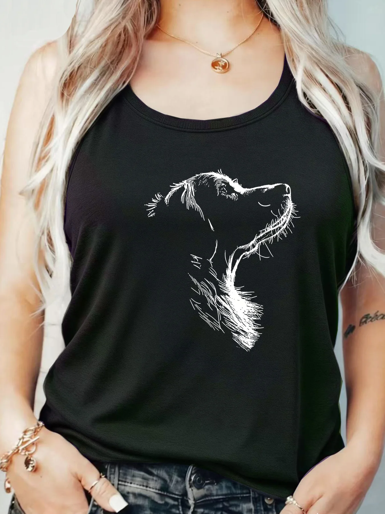 

Loose Fit Printed Pocket T-Shirt for Women with Ribbed Collar round Neck 1-8XL plus Size Comfortable Casual Vest