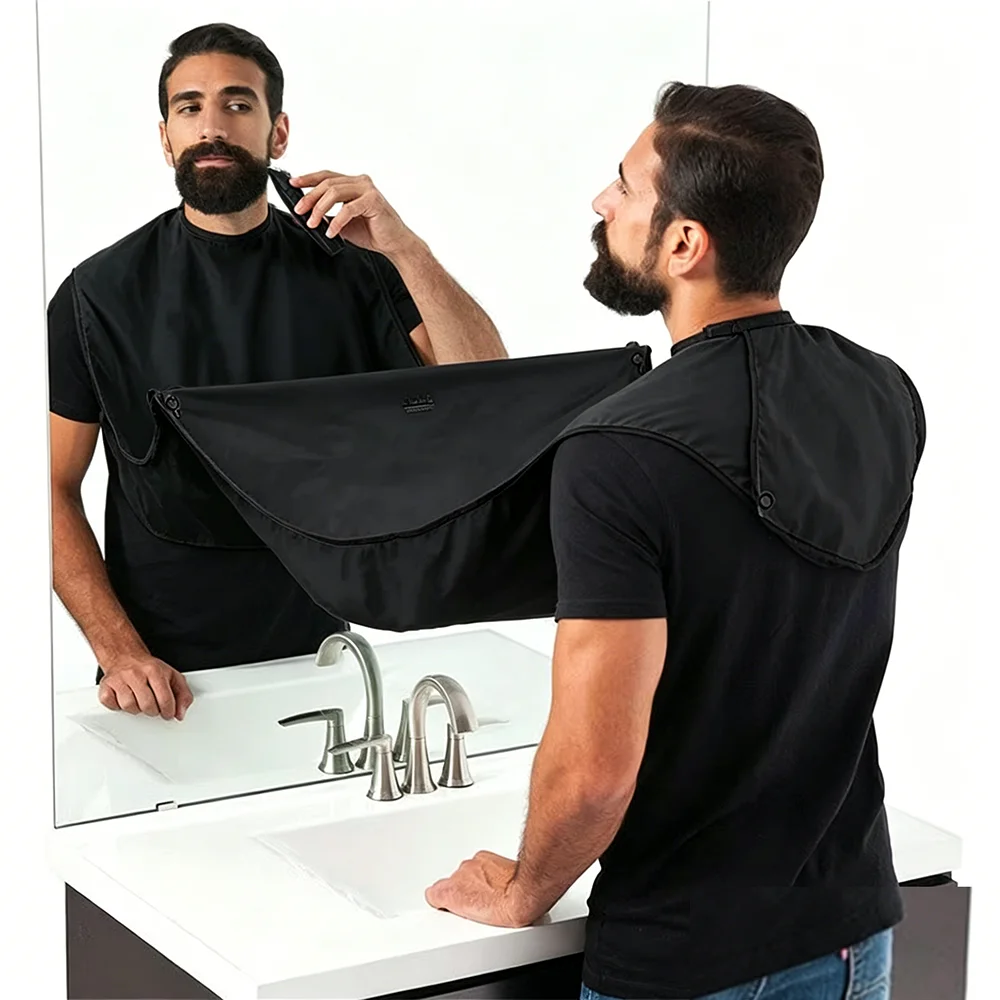 Men's Beard Shaving Apron - Cleaning Bib for Hairdressers and Shavers - Perfect Gift for Grooming and Hygiene