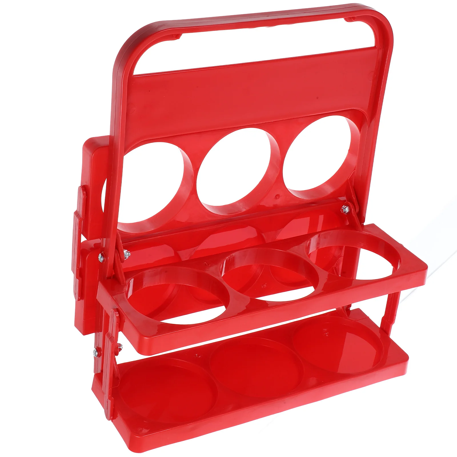 Tabletop Racks Beer Beverages Storage Basket Portable Red Plastic Holder