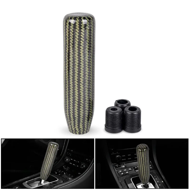 หัวเกียร์คาร์บอนไฟเบอร์แบบปรับแต่งได้ไม่จำกัด หัวเกียร์แบบแท่งคลื่น 13 ซม. หัวเกียร์ปรับความเร็วได้แบบปรับแต่งได้ ด้ามจับยาวเคฟลาร์