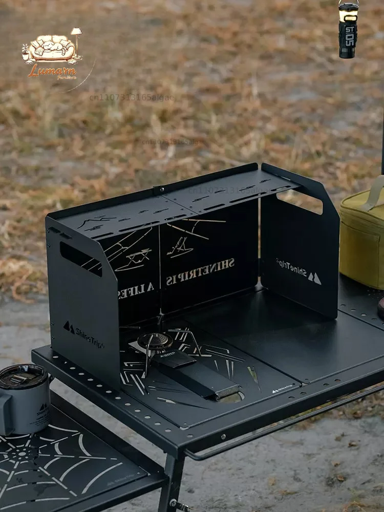 Outdoor windproof enclosure camping cassette stove windshield gas stove windshield folding portable picnic