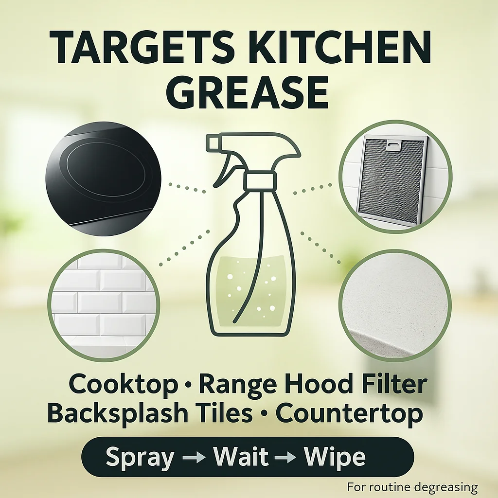 5 Pack Solid Concentrate Kitchen Cleaner, Lemon Scent, Degreasing for Ovens & Hobs, Home Use