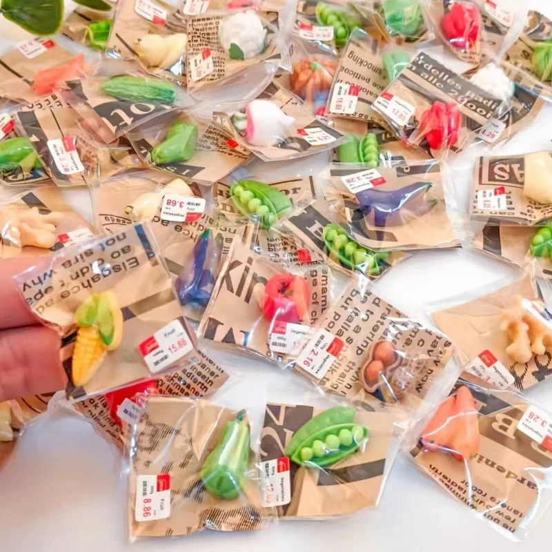 

20/30pcs Dollhouse Simulation Miniature Mini Vegetables Fruits Individually Packaged Food Diy Playhouse Food Ornament Adult Gift