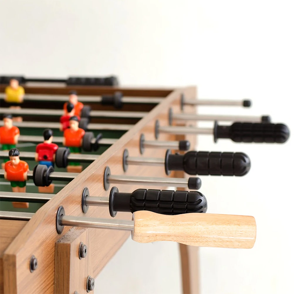 

2 Pcs Football Table Handle Game Accessories Grip Foosball Rod End Caps Handles Wooden Grips Balls Replacements