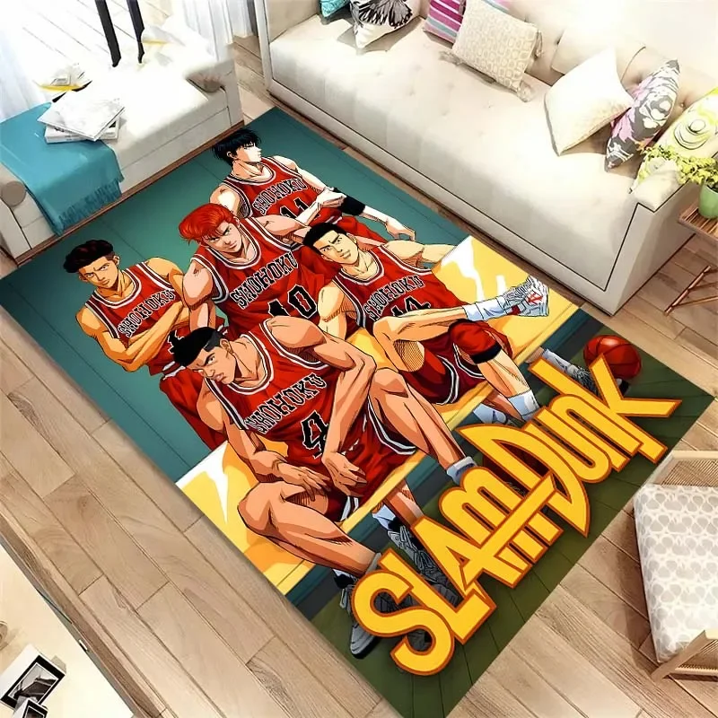 Slam Dunk, cartoon pattern carpet, living room bedroom home supplies, garden picnic pad, kitchen bathroom anti-slip carpet gift