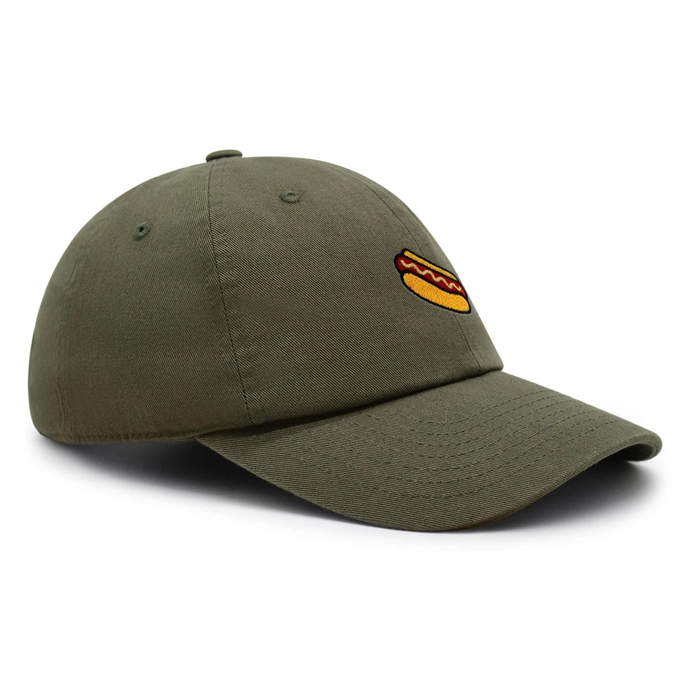 Hotdog Embroidered Dad Hat Sausage Baseball Cap Cute Woman Summer Cotton Sun Hat Man Trucker Hats Adjustable