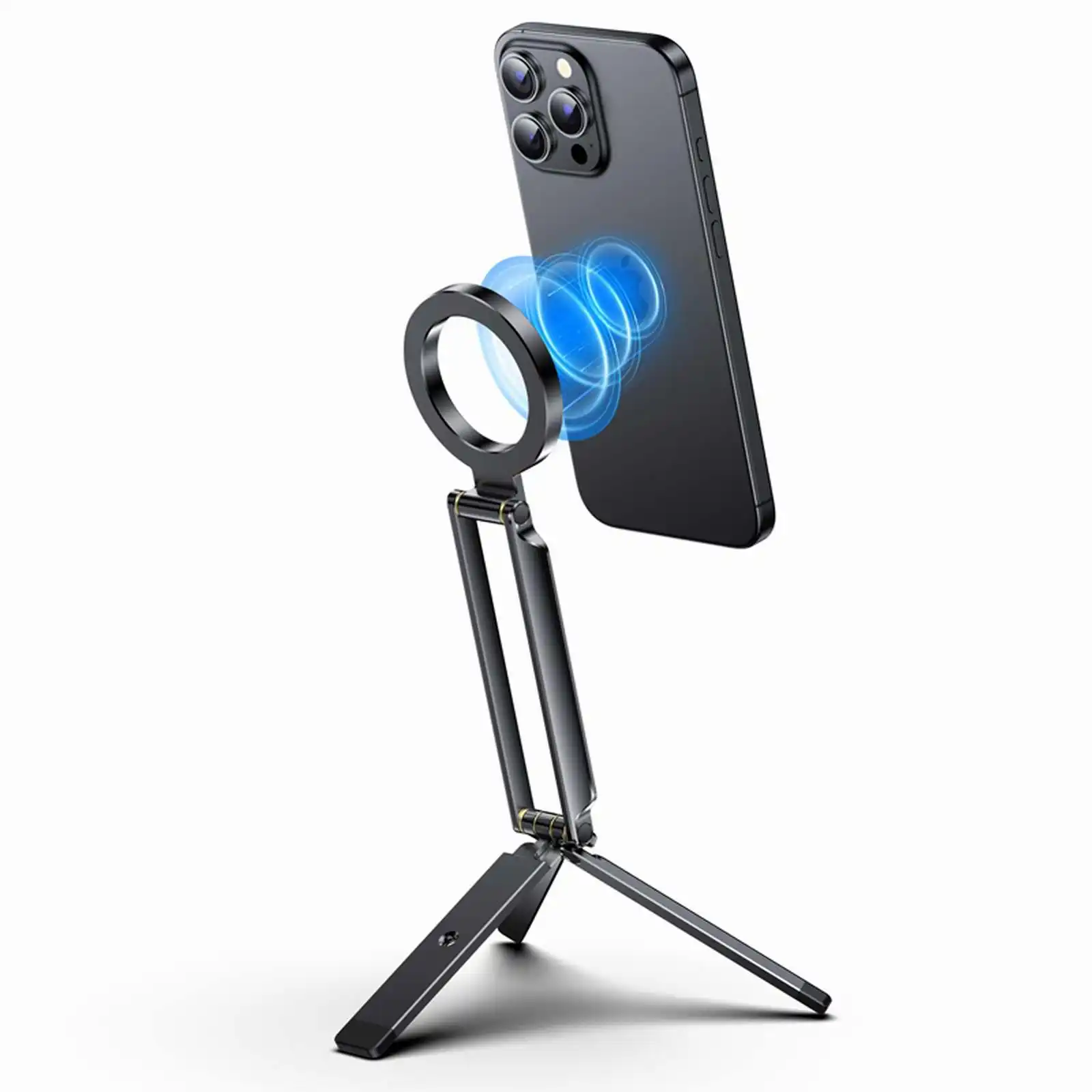 

Magnetic Phone Tripod Stand for Magsafe iPhone Mini Tripod Pocket Cell Phone Stand Magnet Quick Mount for Xiaomi Samsung