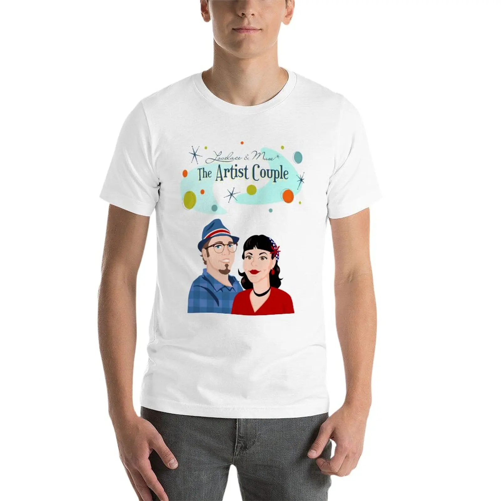 New Lovelace and Muse, The Artist Couple LovelaceandMuse.com T-Shirt Blouse blank t shirts Aesthetic clothing Men's t shirts