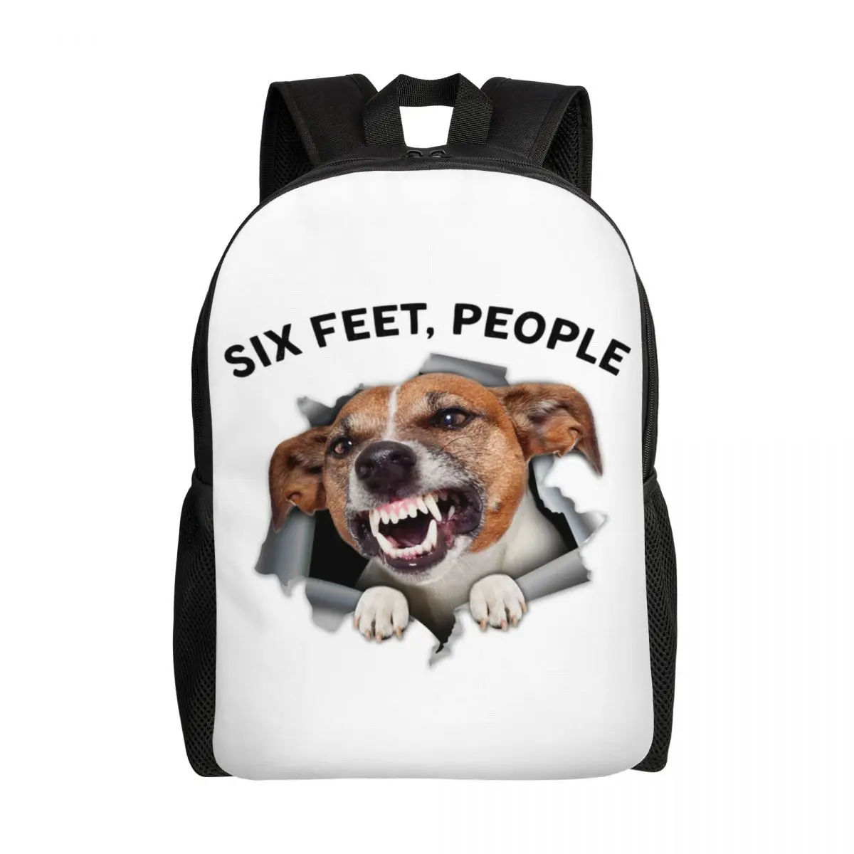 Jack Russell Terrier Six Feet People Travel Backpack Women Men School Computer Bookbag Cute Dog College Student Daypack Bags