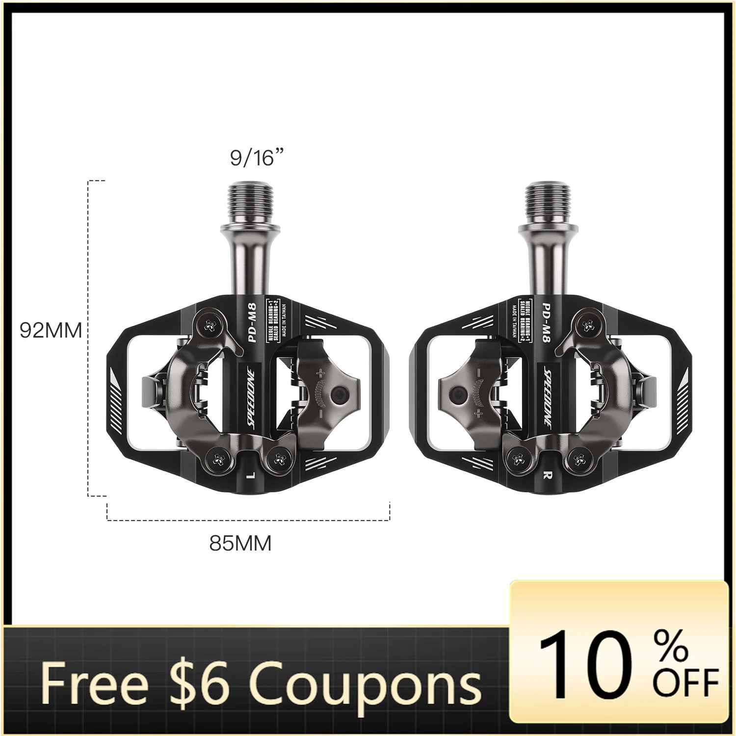 

STLF Self-Locking Bicycle Pedals with 3 Sealed Bearings Comfortable Tread for Road Bike MTB BMX Enhances Pedal Stability for Cru