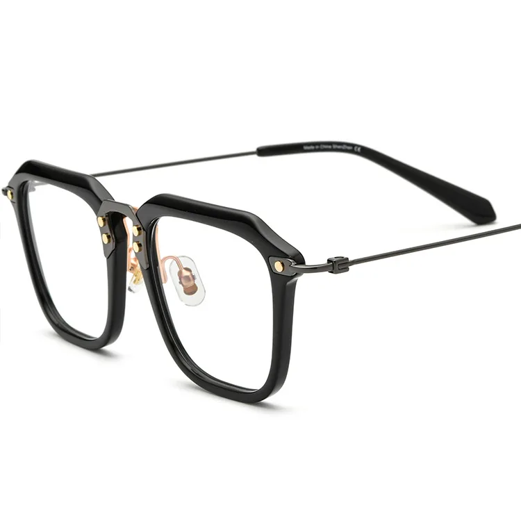 Ultra-light myopia glasses frame men and women square personality plate fashion optical glasses frame