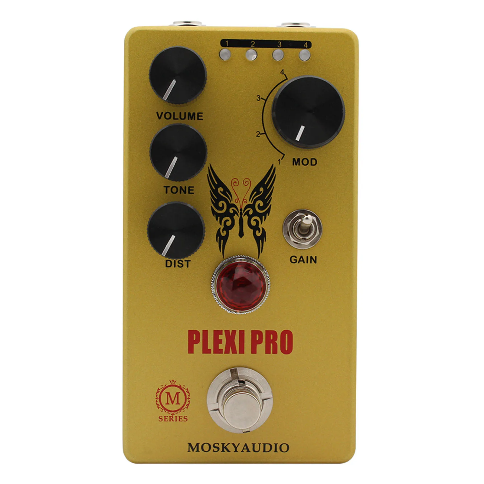 MOSKY AUDIO PLEXI PRO Guitar Effect Pedal Distortion with VOLUME TONE 4 Models Knob True Bypass Metal for Music Lovers