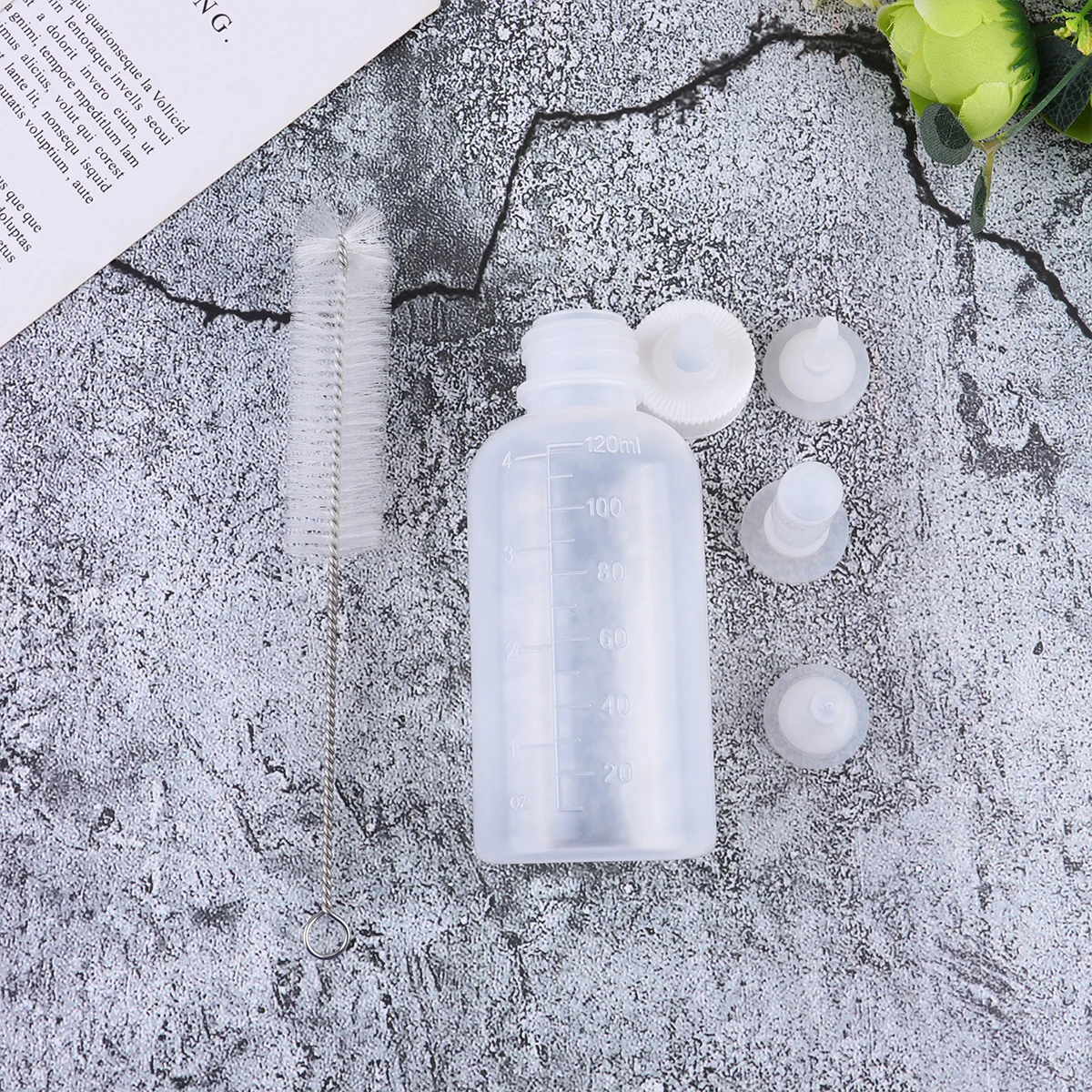 

6Pcs Pet Nursing Bottles Silicone Milk Feeding Bottle Set for Small Dog Cat Portable Easy Clean Brush Pet Nurser Bottles