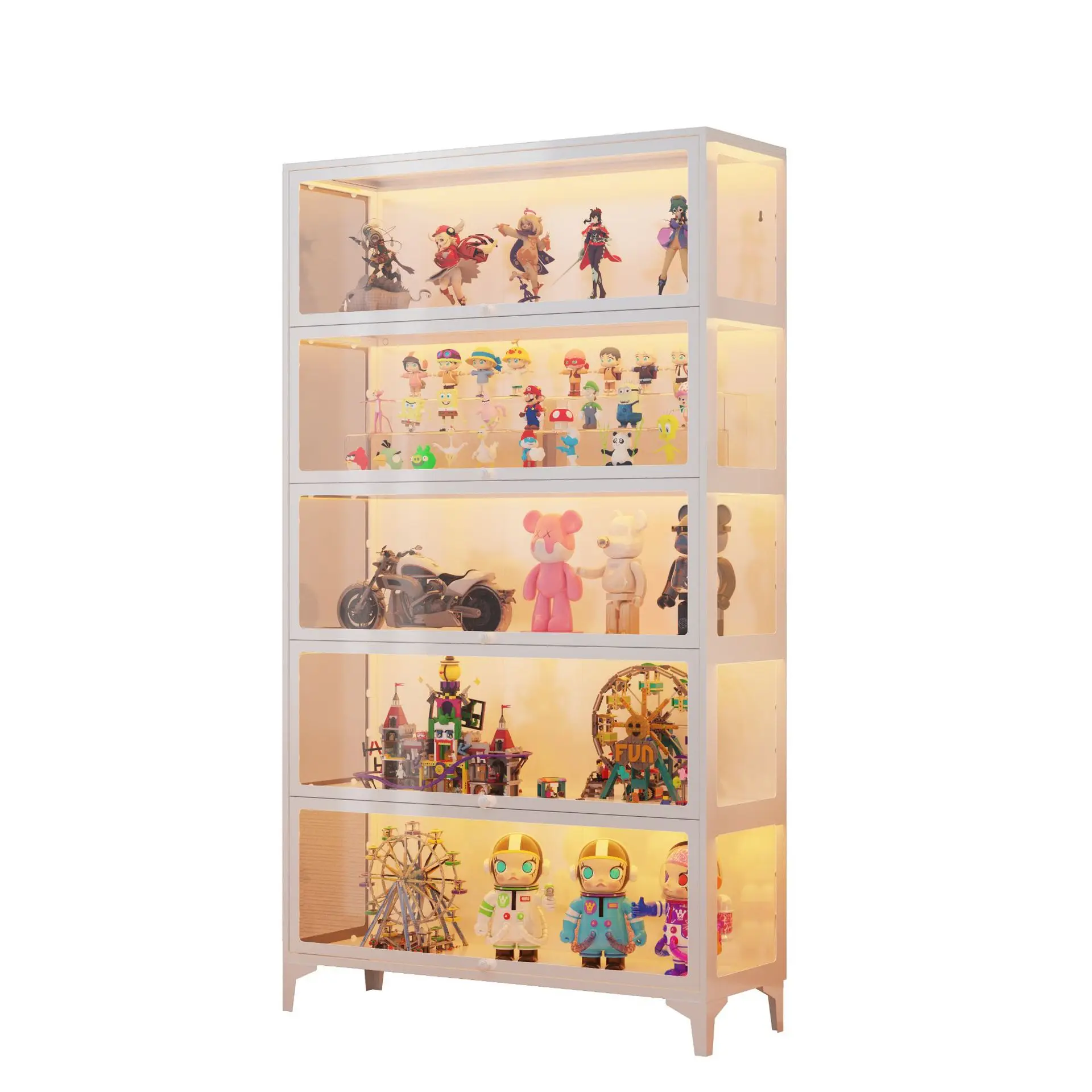 

Display cabinet storage cabinet dustproof tin glass