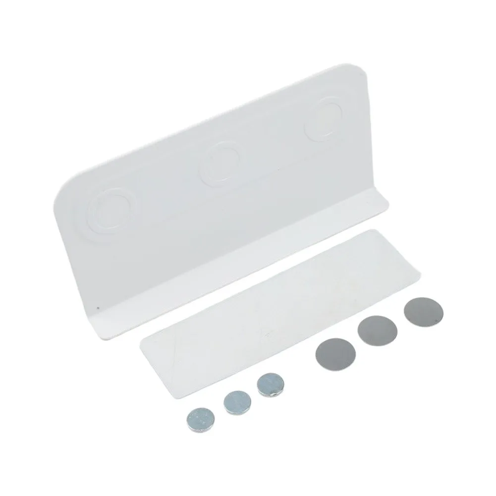 Wall mounted magnetic remote control holder with punch storage rack for convenient remote storage and organization