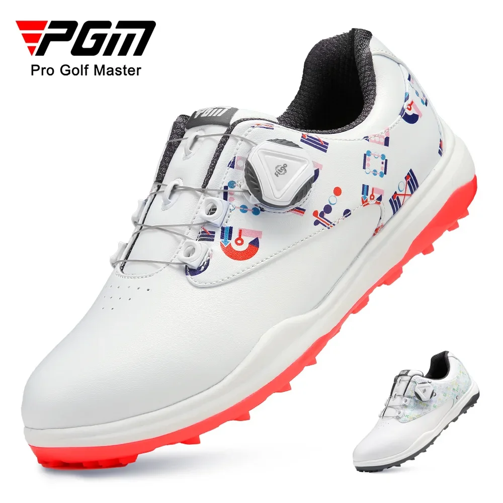 

PGM Women Golf Shoes Waterproof Anti-skid Women's Light Weight Soft Breathable Sneakers Ladies Knob Strap Sports Shoes XZ242 NEW