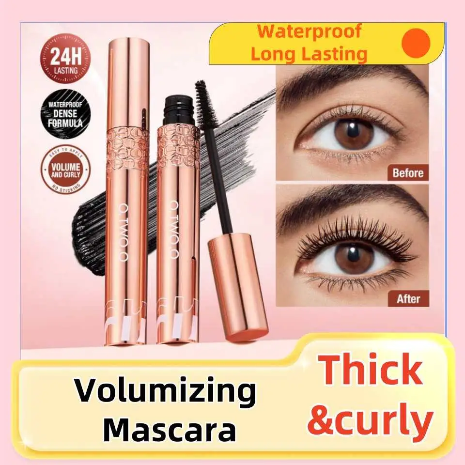 Mascara Waterproof Lengthens Eyelashes Extension Black Non-smudge Lengthening Volume Silk Fiber Mascara