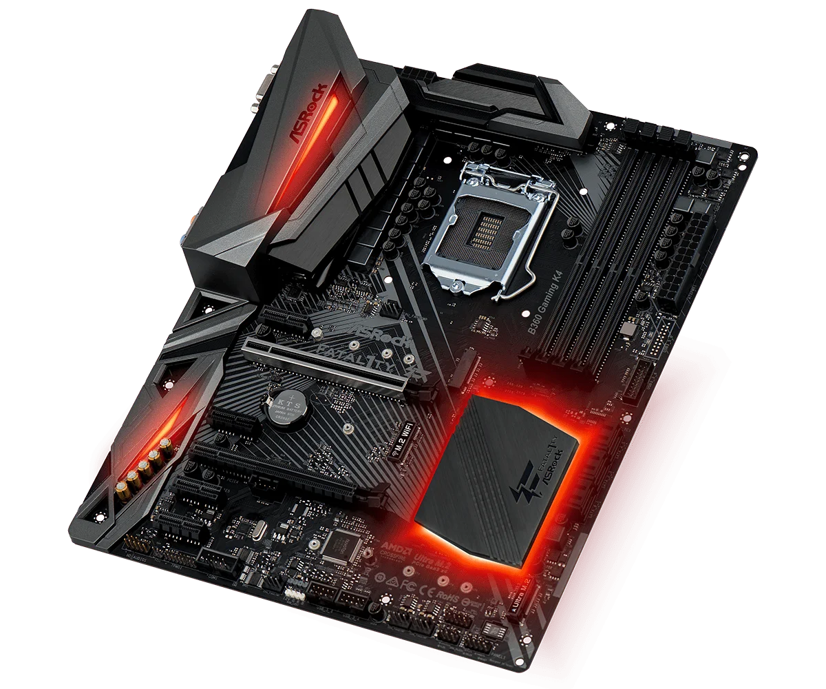 Imagem -04 - Gaming k4 Motherboard Lga 1151 Ddr4 64gb Suporta I78700 I5-9400f I59500 I3-8100 Pci-e 3.0 M.2 Cpu Atx Asrock-b360