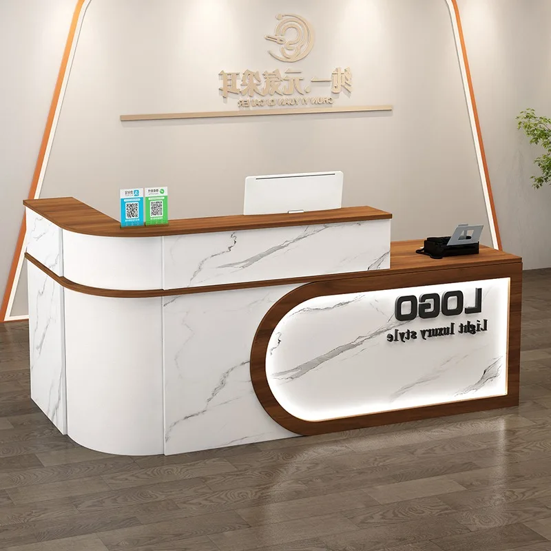 

Decorations Luxury Reception Desks Modern Simple Reception Desk Counter Luxury Salon Recepcion Desk Commercial Furniture