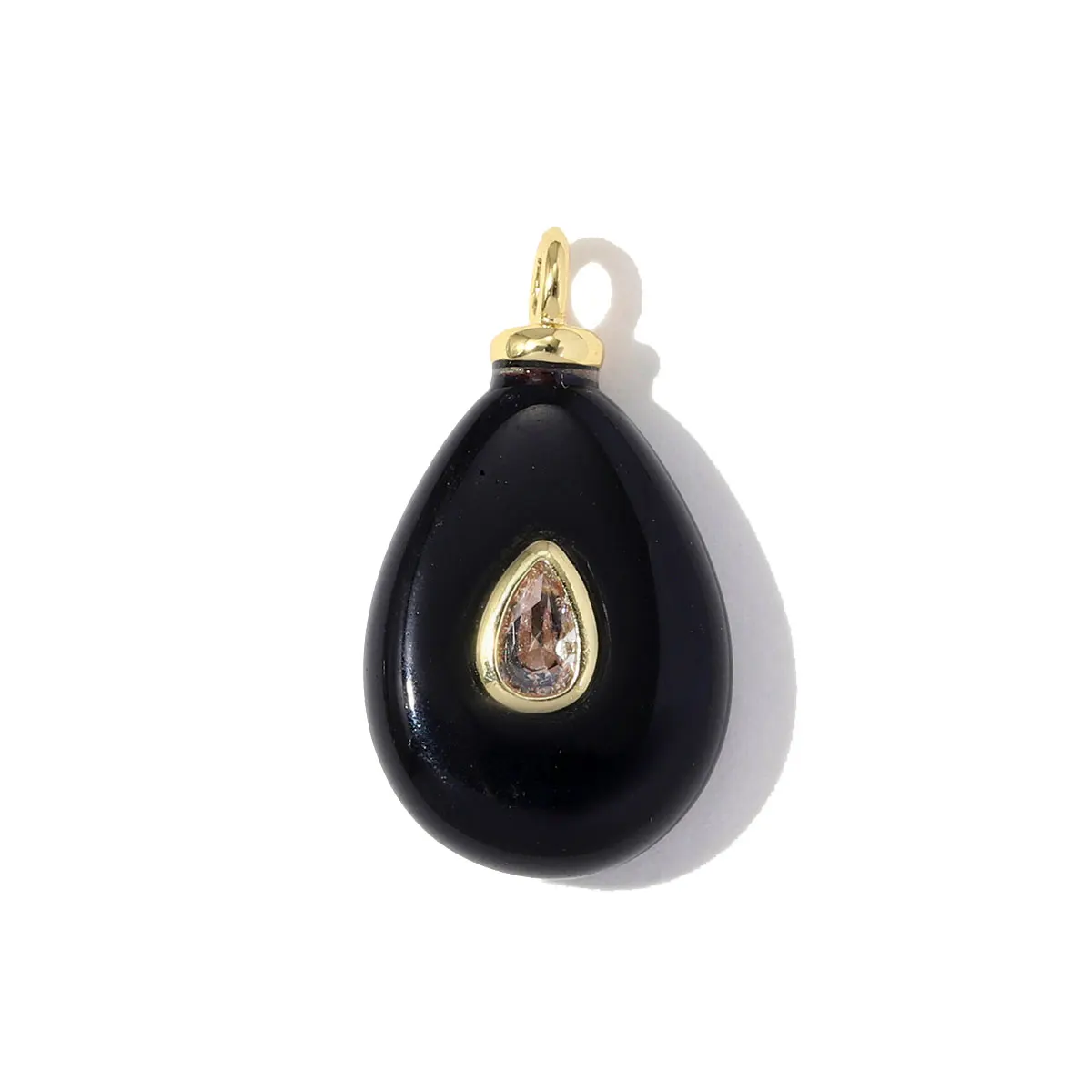 

3Pcs/Lot Copper Natural Stone Charms Heart Pendants For DIY Making Necklace Earrings Fashion Jewelry Wholesale