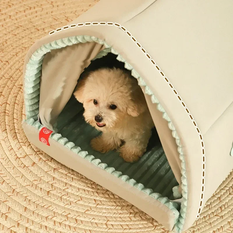 Dog Bed Cozy Cave Washable Cat Tent House with Soft Cushion Warm Funny for Small Medium Baby Pet Accessories Beds and Furniture