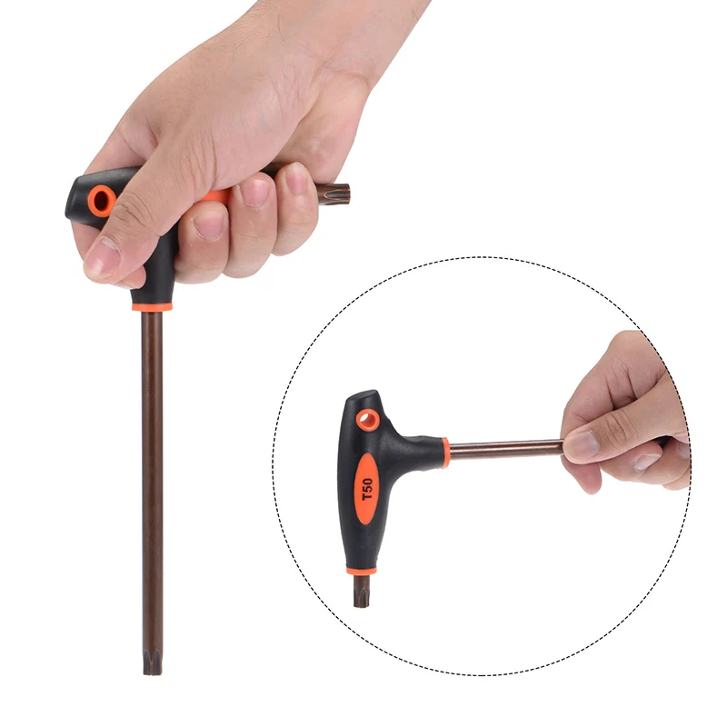 1pc T20/T25/T50/T27/T15/T10 Metric Hex Wrench Key T-type Dual End Wrench Spanner Tools Universal S2 Steel Hex Wrench