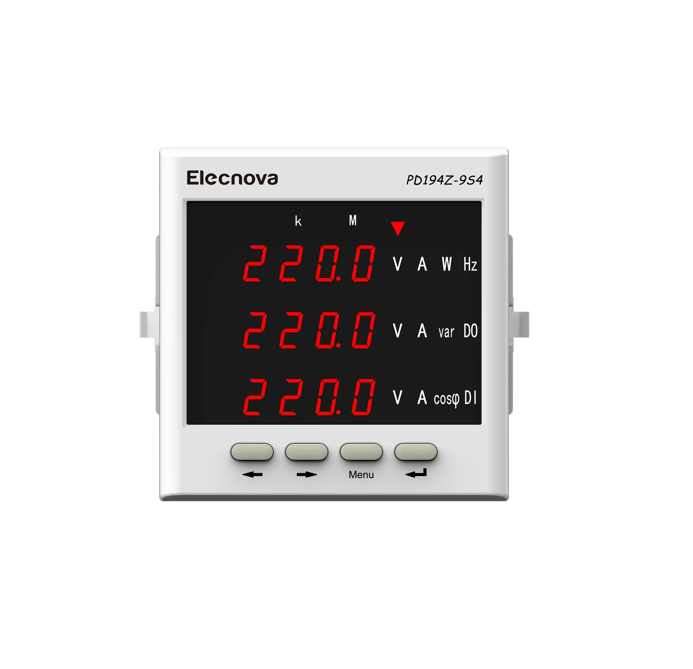 PD194Z-9S4 96*96mm 3 phase digital bidirectional kwh meter with modbus