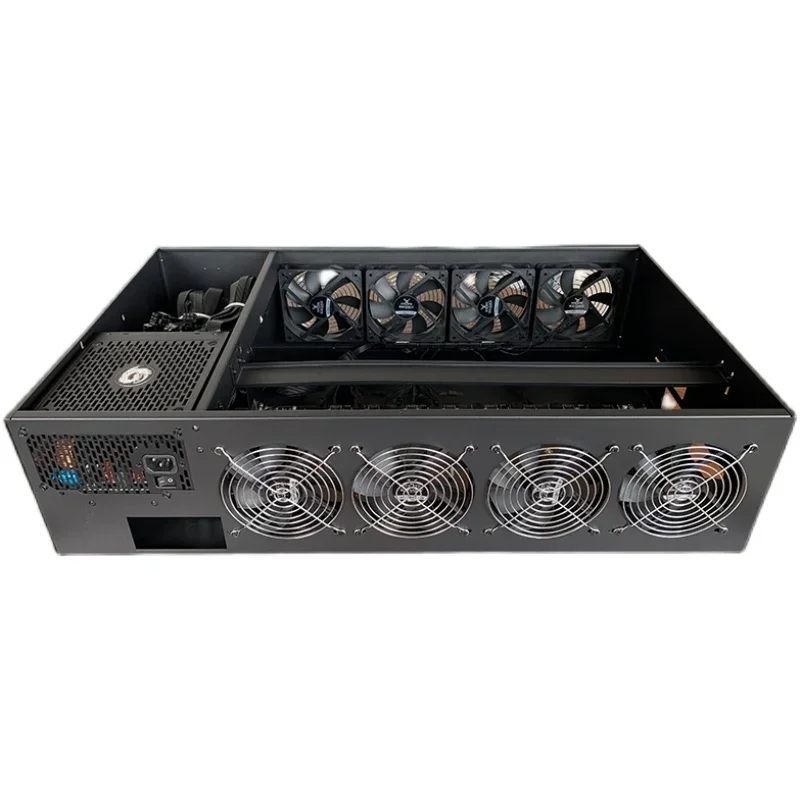 8 Card in-line Platform B75/B85 Motherboard Chassis Customized 4U ATX Power Supply Double-sided Eight Fan Chassis