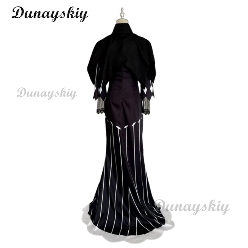 Anime Re: Life In A Different World From Zero Cosplay Costume Echidna Costume Black Dress Cloak Cape Cheongsam Qipao