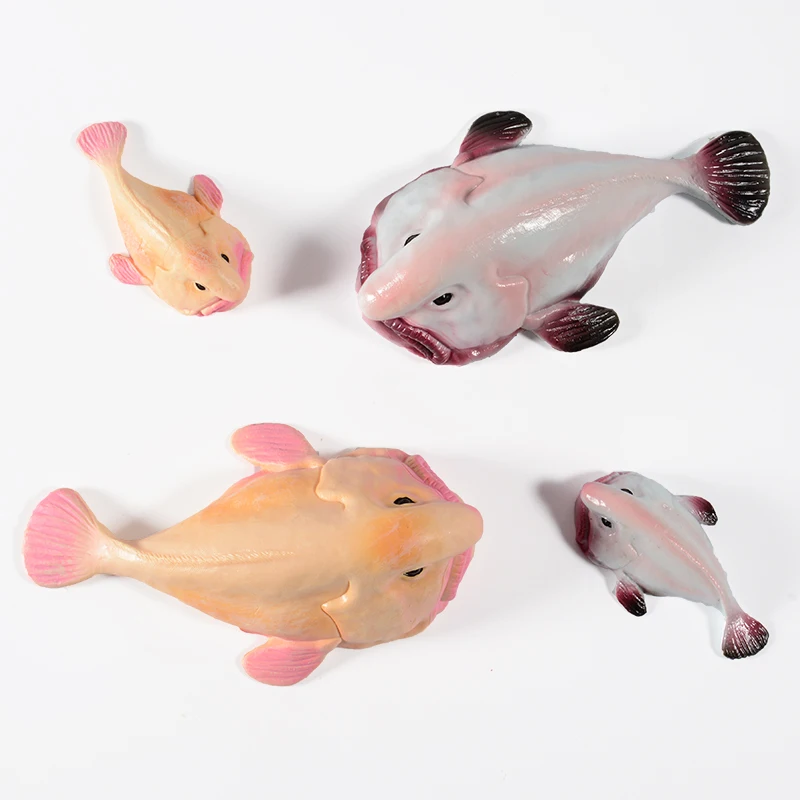 โมเดลปลาบล็อบฟิชจากทะเลน้ำลึกของออสเตรเลีย (Psychrolutes marcisus) ของเล่นแอคชั่นฟิกเกอร์พีวีซีสำหรับเด็ก ของเล่นเสริมพัฒนาการ รูปแบบสัตว์ทะเล ของขวัญ