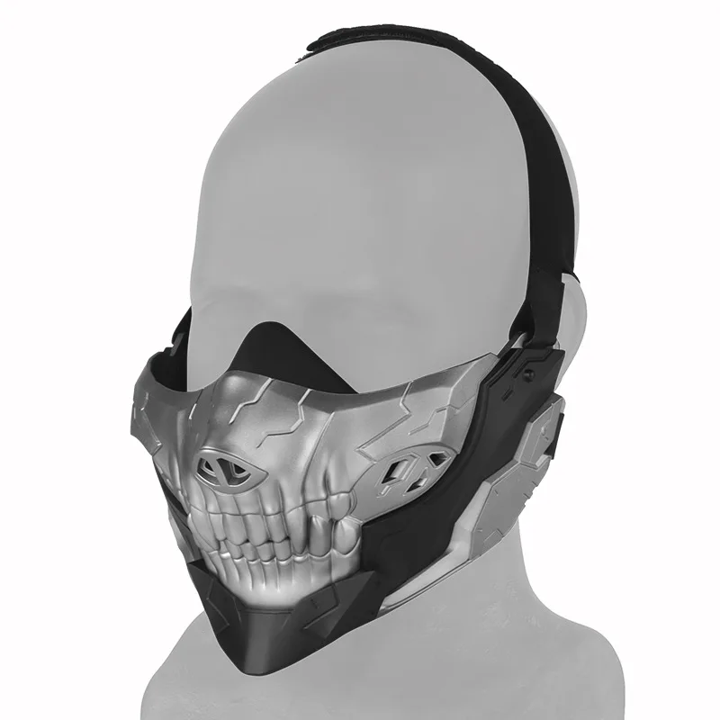 

Тактический череп, половина лица, силиконовая маска, дышащая сетка, регулируемая защитная маска, Arty, косплей, Хэллоуин, пейнтбол, CS, маска черепа