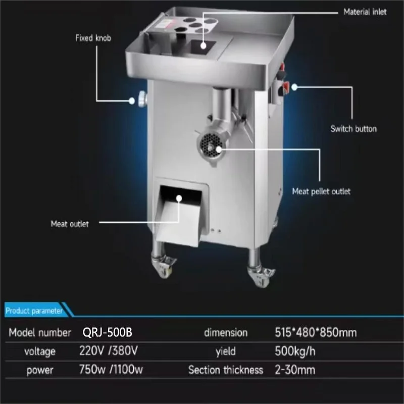 Industrial Commercial Multi Functional Vegetable Grinding Slicing Machine for Restaurant Cafeteria Meat Cutting Kitchen Equipmen