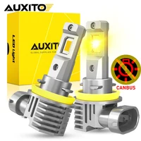 AUXITO-bombilla LED antiniebla CANBUS, lámpara de conducción diurna, color amarillo ámbar, 2 piezas, H8, H11, H9, H16JP, 9005, HB3, 9006, HB4, 3000K
