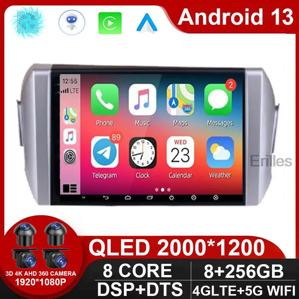 

DSP for Toyota Innova 2 2015 - 2022 Car Radio Multimedia System Receiver Navigation GPS Stereo Auto Android 13 BT5.0 2 Din