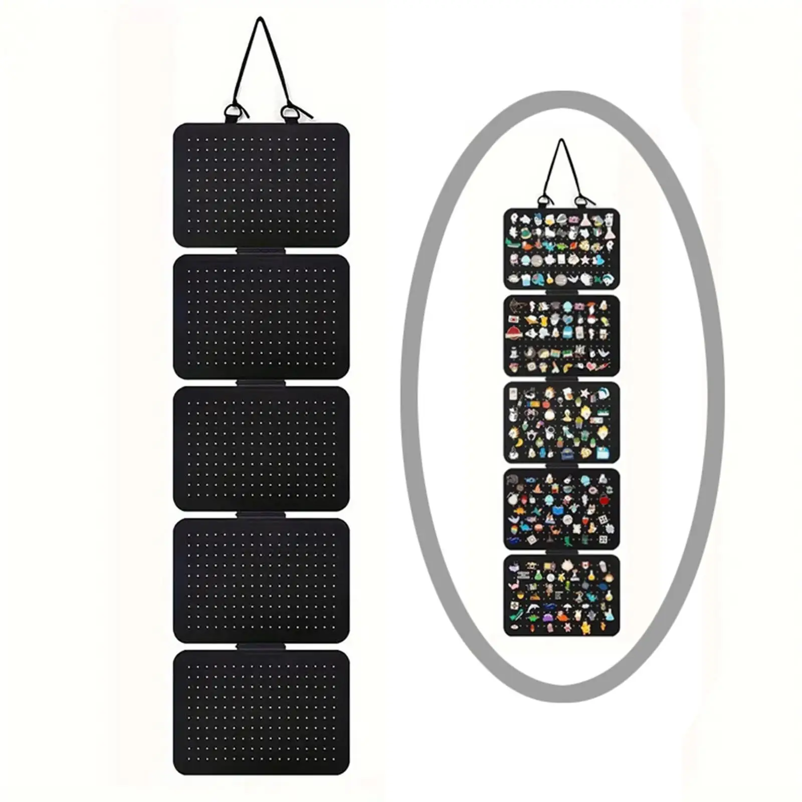 Lapel Pin Display Panels Felt Jewelry Storage Boards Decorative Folding Holder Earrings Organizer for DIY Crafts Window Dorm