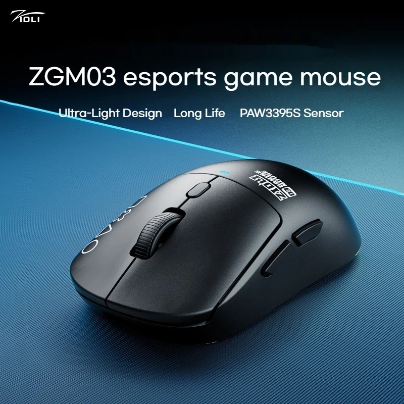 ZIDLI ZGM03 Wired Gaming Mouse USB Lightweight Mice 1000Hz PWA3327 RGB Light PC Esports Laptop Gamer CF PC Accessory Gift